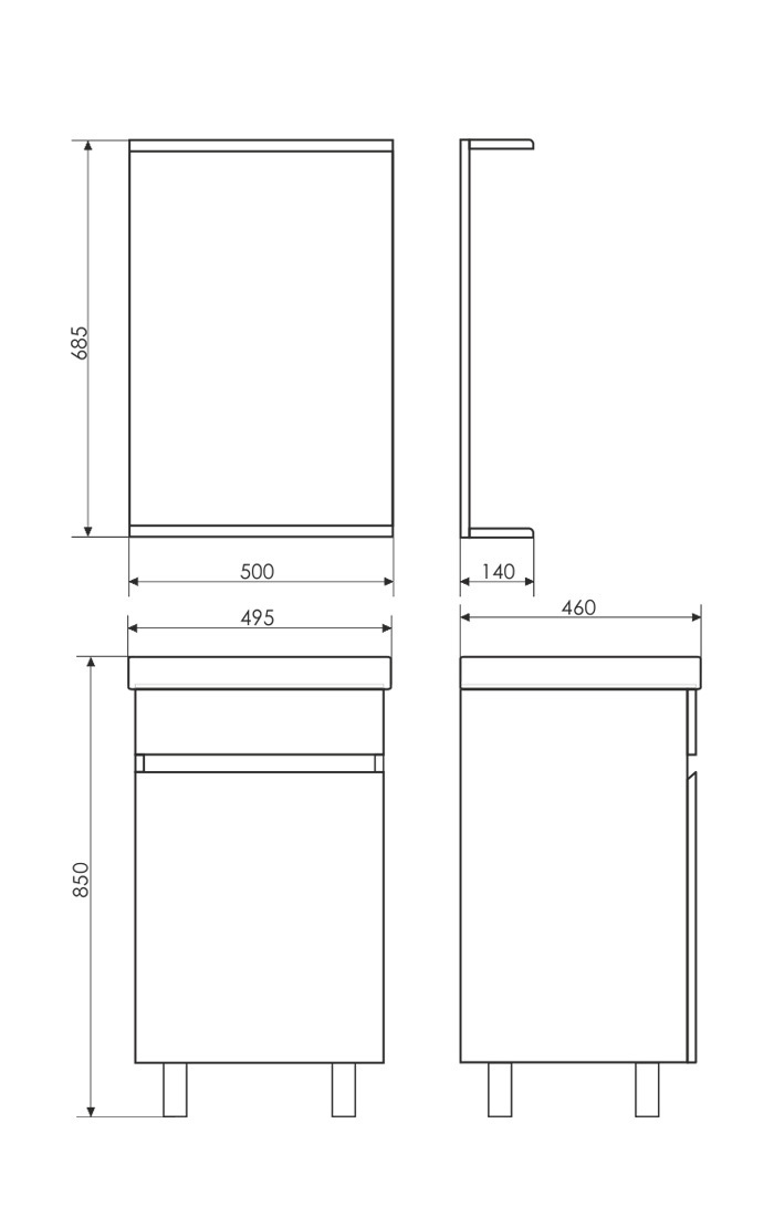 Приобрести сomforty зеркало "к-50", белое глянцевое