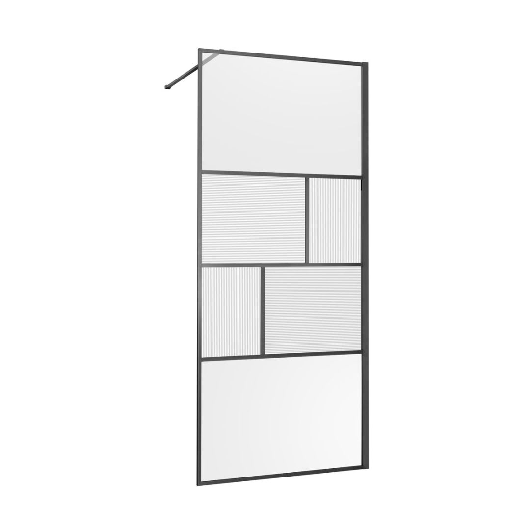 Приобрести vincea душевая перегородка walk-in 80 см, рифленое\прозрачное, оружейная сталь vsw-1hc800cfgm