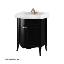 Caprigo Тумба с раковиной TREVI 70 см, черная, эмаль