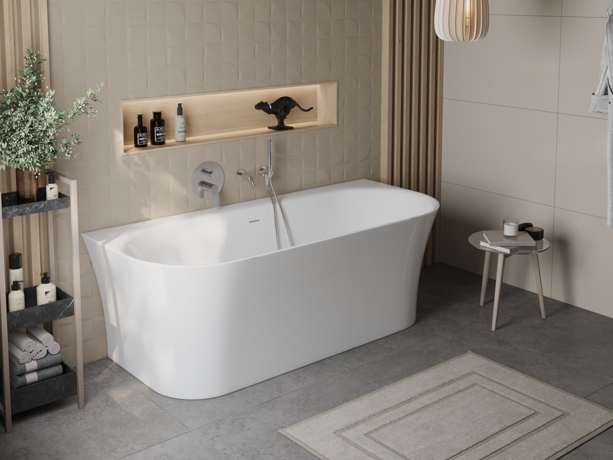 Приобрести belbagno акриловая ванна 155х70 см, пристенная, белая bb711-1550-700