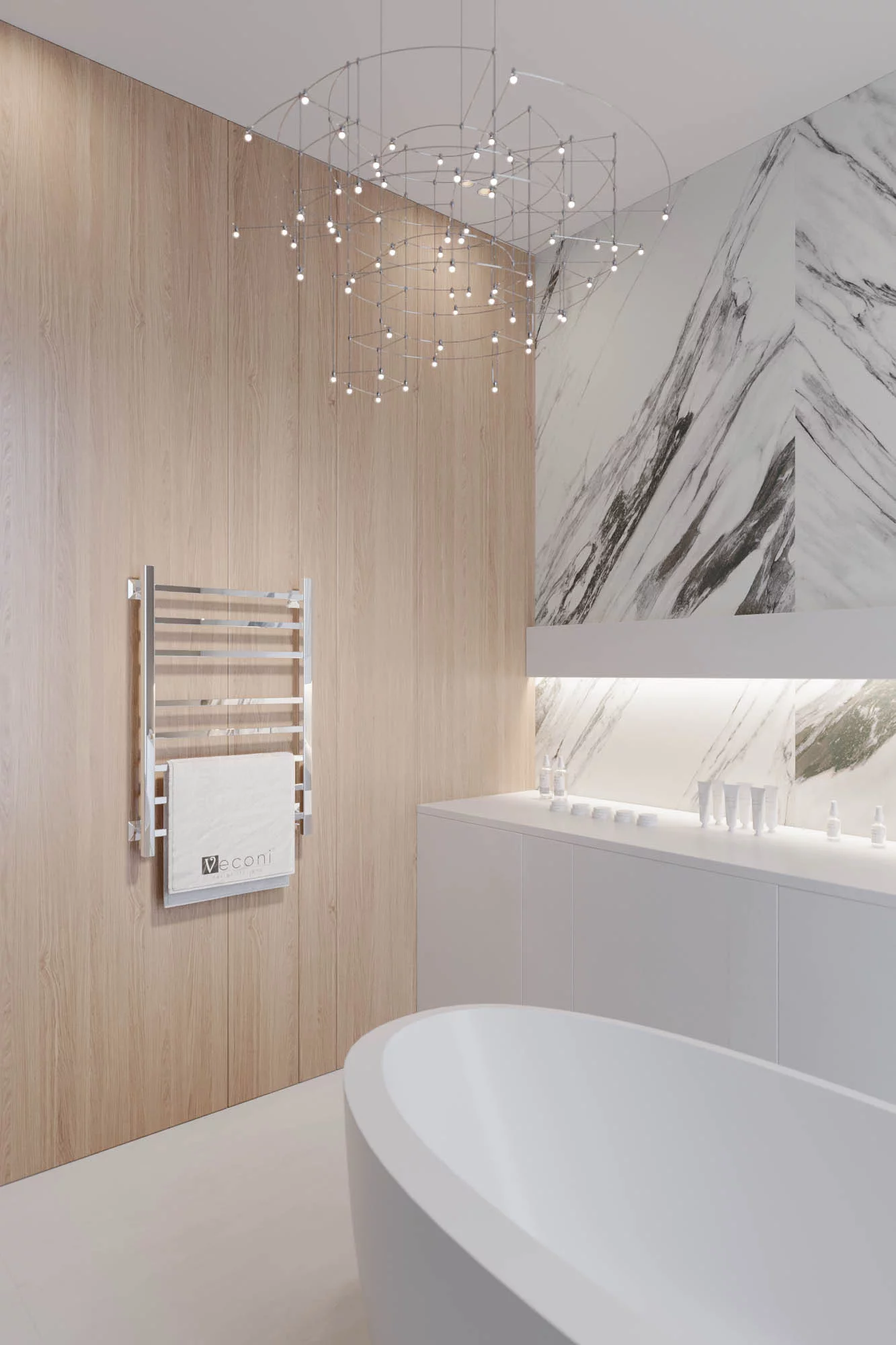 Приобрести veconi полотенцесушитель электрический barro-b 50х80 см, хром b8050ch-b