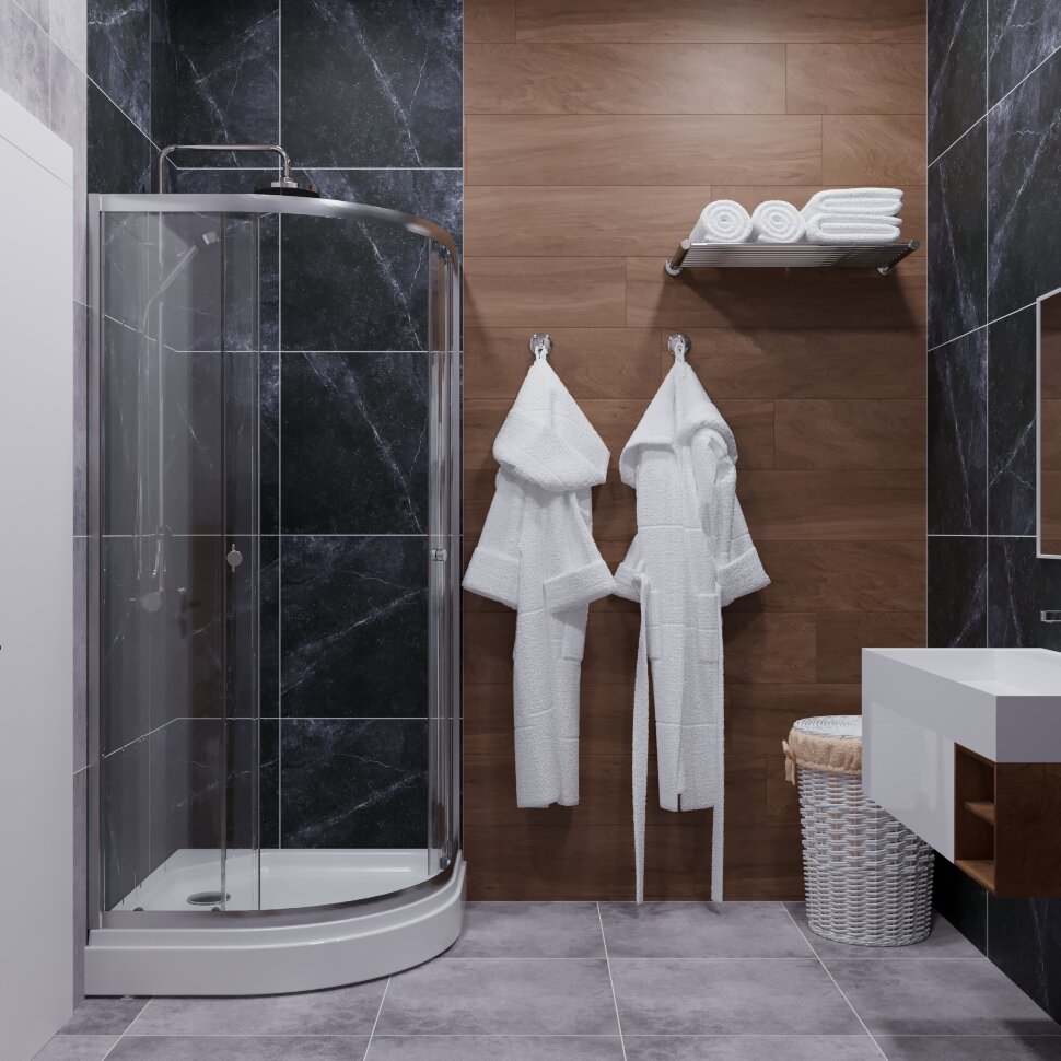 Приобрести тритон душевое ограждение альфа 90х90 см, хром, прозрачное щ0000049613