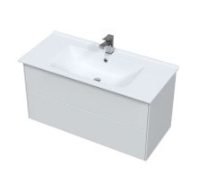 Sole Тумба подвесная Ultra 100 см с раковиной More 100, белая матовая УТ000068492