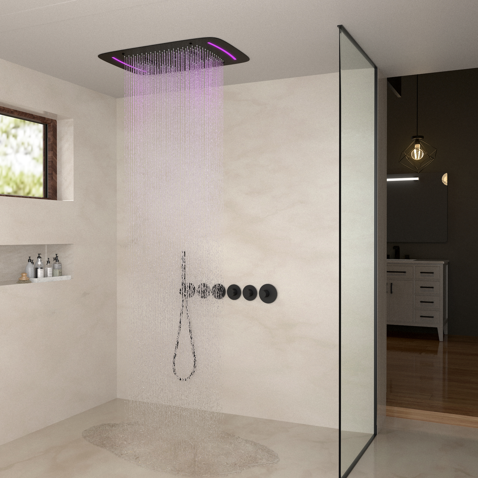 Приобрести душевая система встроенная с термостатом timo saona sx-2319/03sm черный