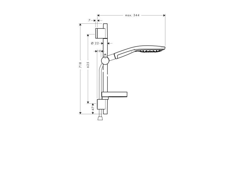 Приобрести хх 27802400 raindance душевой набор raindance select 150 / unica's puro 0,65 m