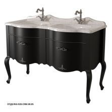 Caprigo Тумба с раковиной BOURGET 140 см, черная, эмаль