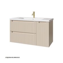 Caprigo Тумба с раковиной TERMIN-Smalty STRIPE 100 см, правая, кремовая, эмаль