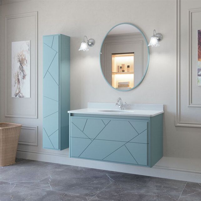 Приобрести caprigo тумба с раковиной tibet - lotto 105 см, голубая, эмаль