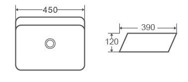 Приобрести раковина-чаша ceramalux 45 см 2242