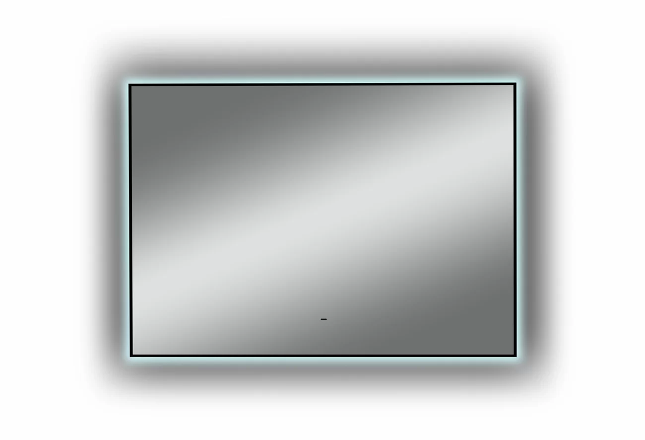 Приобрести continent зеркало с подсветкой amer 100х80 см, черное