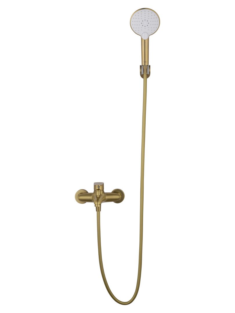 Приобрести смеситель для ванны с душем wonzon & woghand alfa, брашированное золото (ww-ae3204-bg)