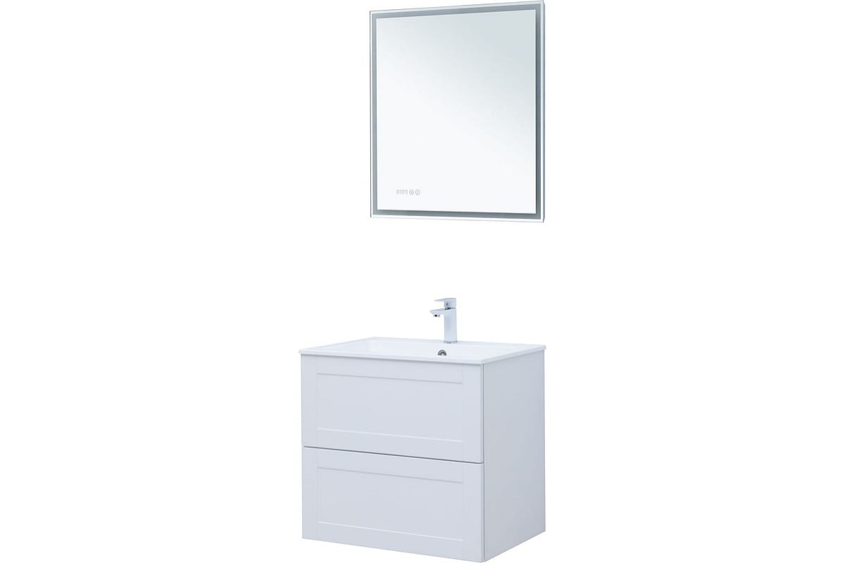 Приобрести aquanet тумба с раковиной терра 70 см, белая матовая