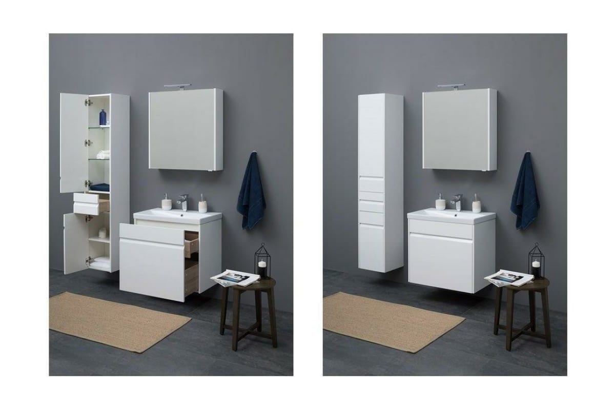 Приобрести aquanet пенал палермо 35 см, l белый глянец