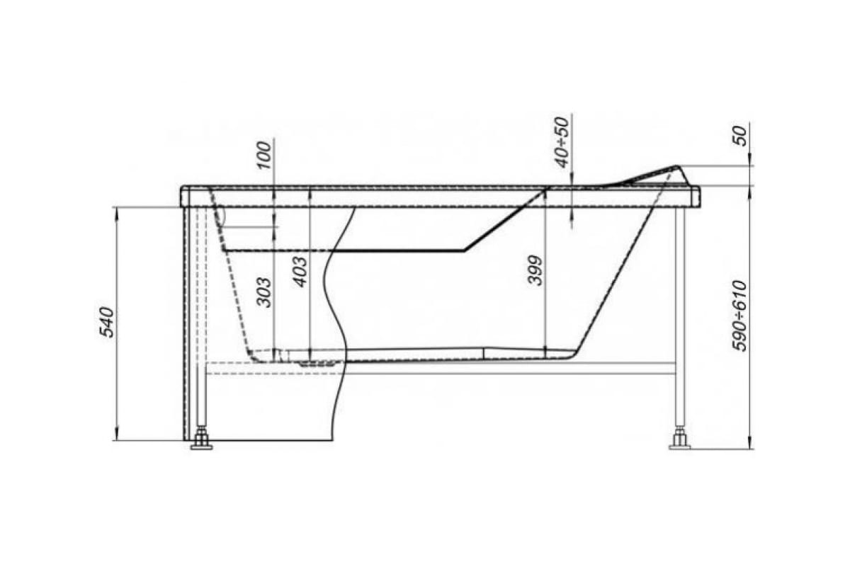 Приобрести aquanet фронтальная панель для ванны west/largo 120 см, белая