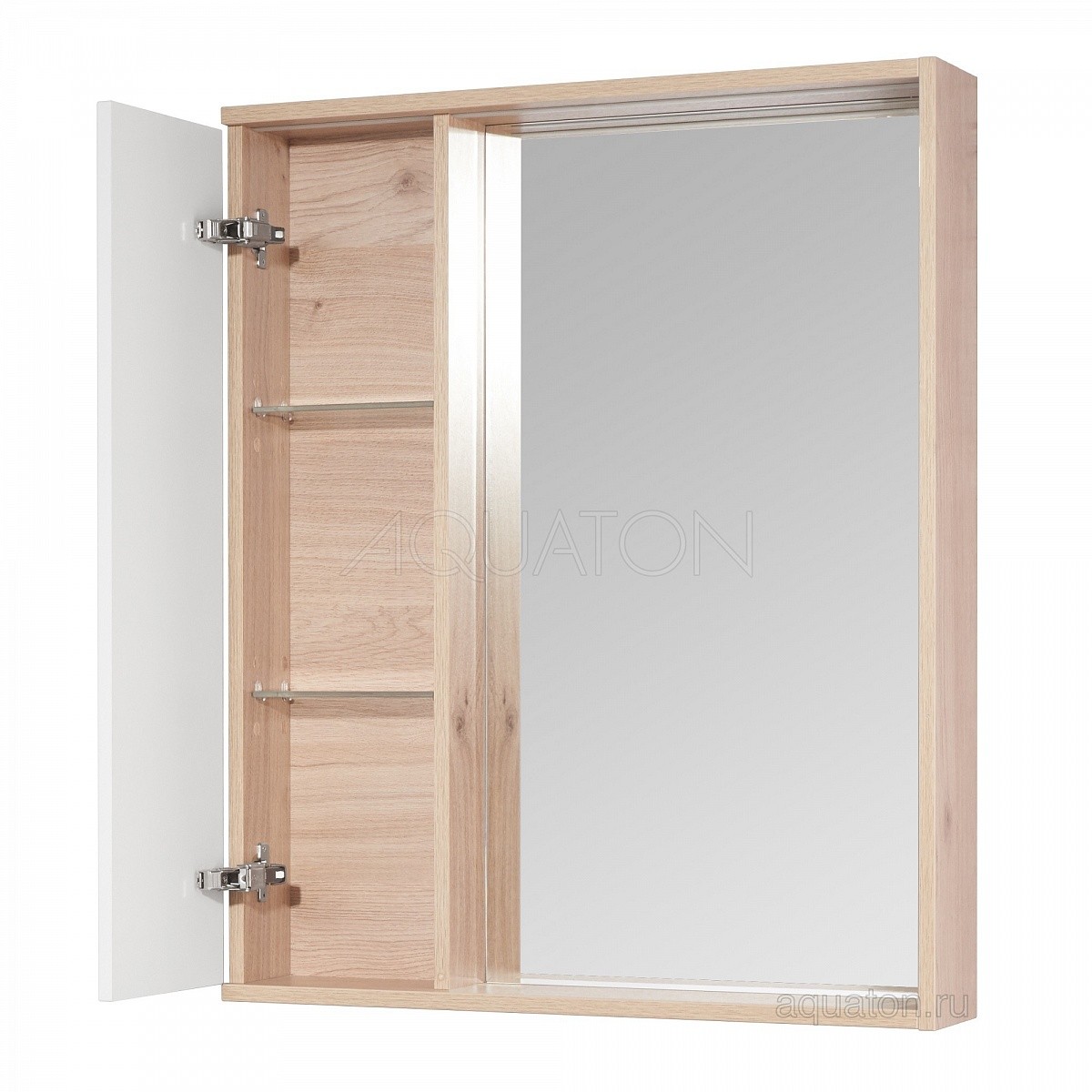 Приобрести зеркало-шкаф акватон бостон 60 см, дуб светлый 1a240202bn010 
