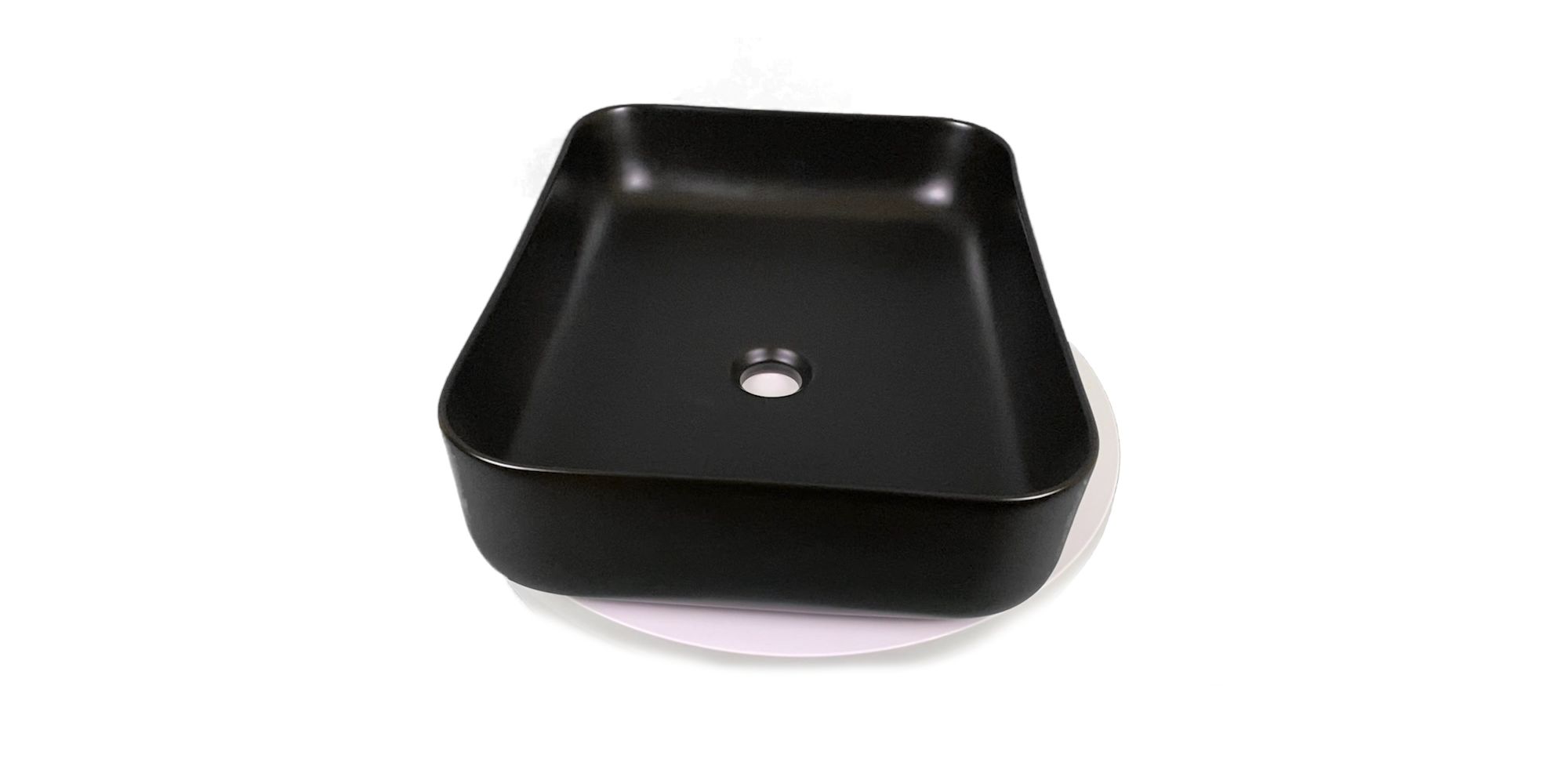 Приобрести sintesi раковина накладная 500х400 мм, черная матовая, без отверстия под смеситель lvb-app-409bm