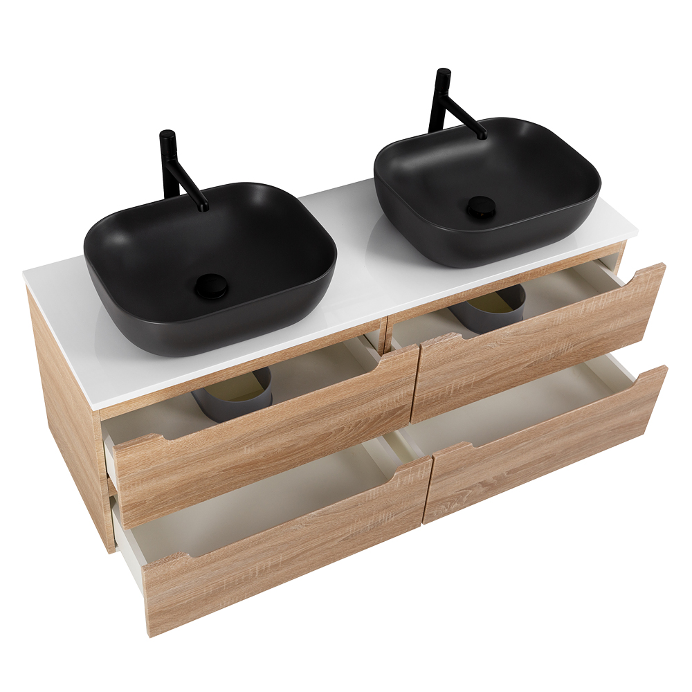 Приобрести belbagno тумба со столешницей etna 120 см, подвесная rovere bianco