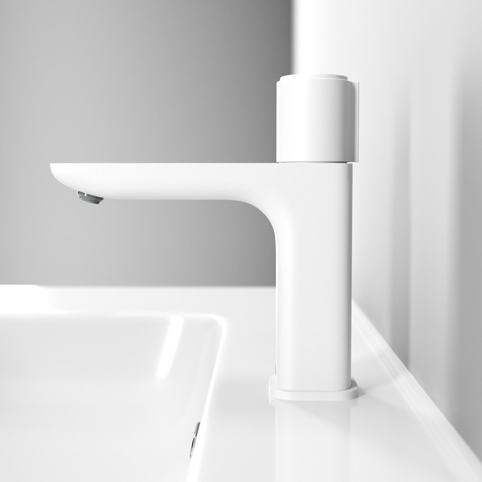 Приобрести iddis смеситель для раковины slide push control 182мм, белый матовый sliwtbti01