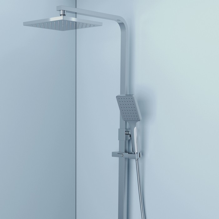 Приобрести iddis душевая система bild, квадратная d-200мм, хром bilsb1fi06