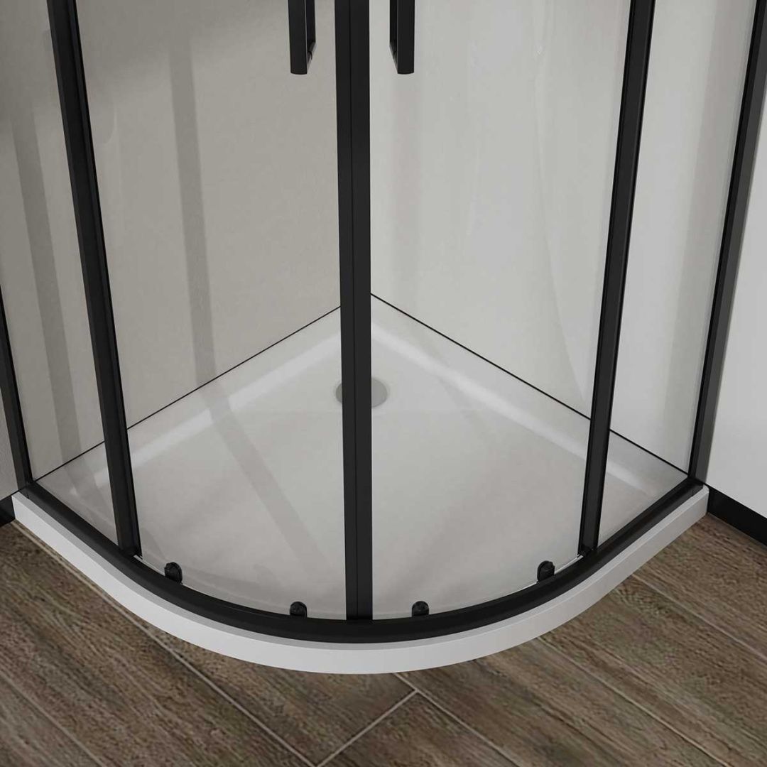 Приобрести vincea душевое ограждение city 90х90 см, прозрачное, черное vsq-5ct900clb