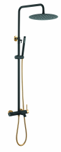 Boheme Душевая система Uno, черный\золото 468-BG