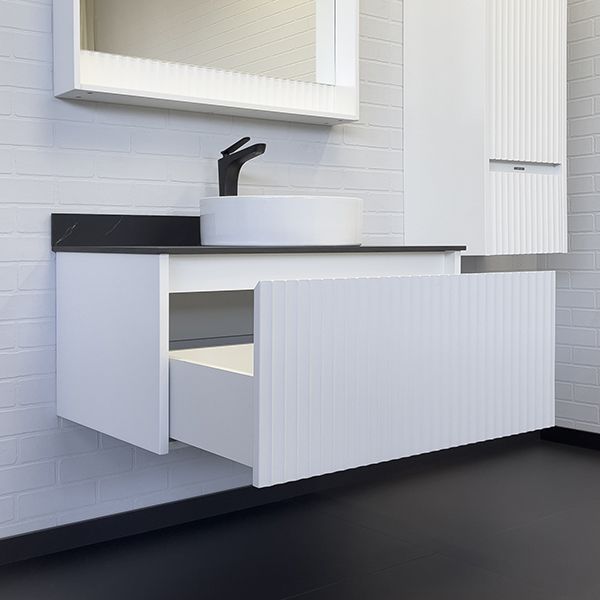 Приобрести сomforty тумба со столешницей и раковиной марсель-90 белая матовая c раковиной 9110