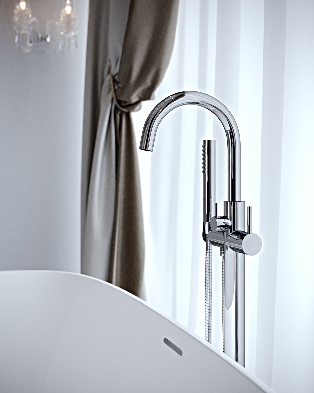 Приобрести смеситель напольный для ванны с душем timo saona 2310/00y-cr хром