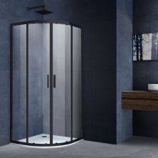 Vincea Душевое ограждение Alpha 90х90 см, прозрачное, черное VSQ-3AL900CLB