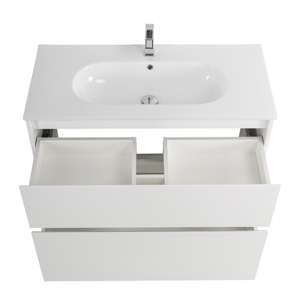 Приобрести belbagno тумба с раковиной kraft 100 см bianco opaco, раковина белая lov-1000-lvb