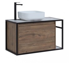 Aquanet Тумба со столешницей Nova Lite Loft 90 см, L дуб рустикальный