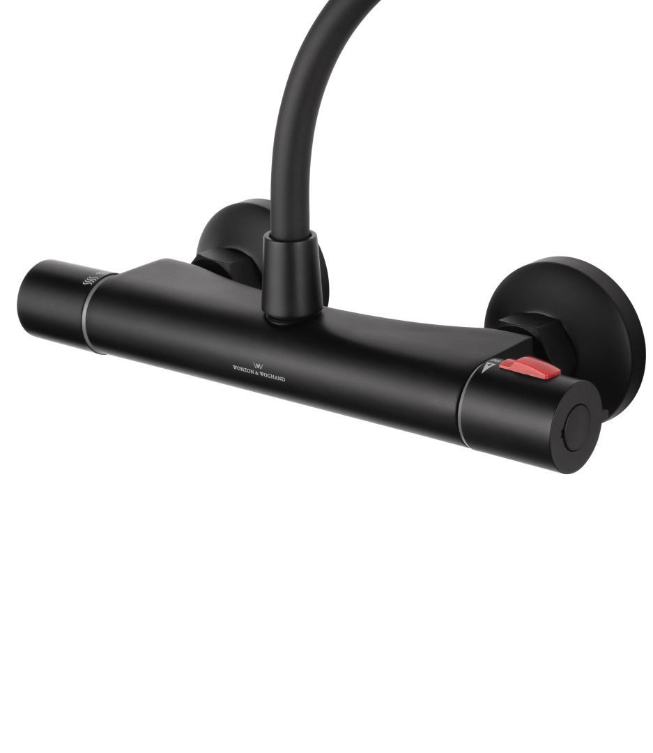 Приобрести смеситель для душа с термостатом wonzon & woghand inn 5, черный матовый (ww-b1005-a-mb)