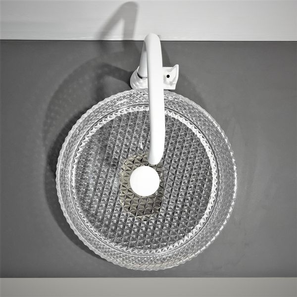 Приобрести comforty раковина накладная gl01 36х44 см, стеклянная