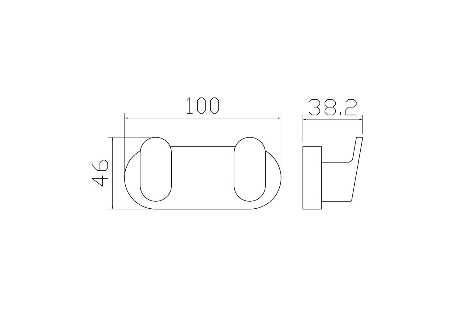 Приобрести двойной крючок для ванной wonzon & woghand carbon, черный (ww-7725)