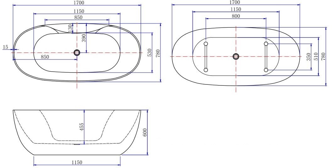Приобрести aquanet акриловая ванна family sweet 170x78 см, 155778gw gloss finish