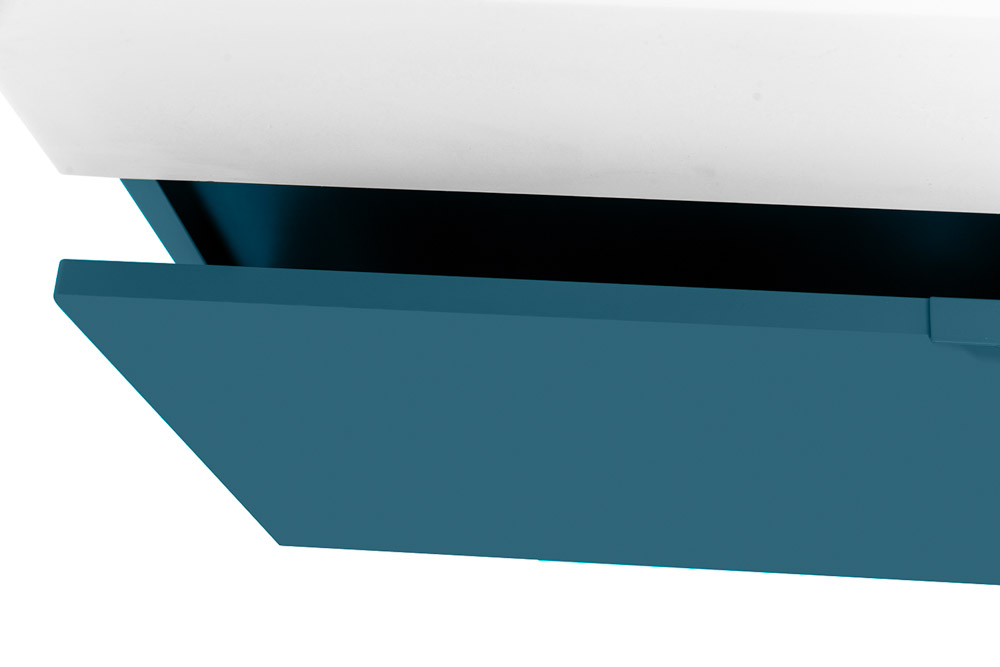 Приобрести cezares тумба подвесная с раковиной premium 90 см blu petrolio, голубая 55403