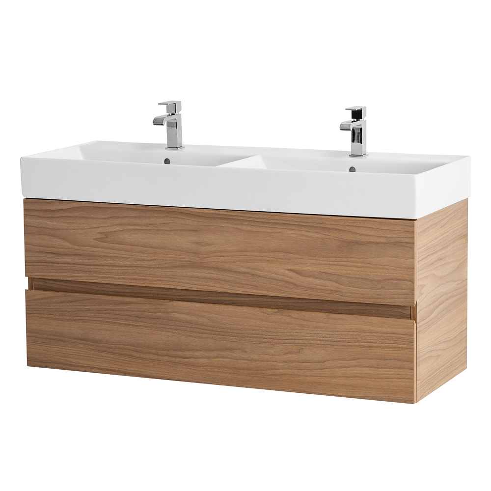 Приобрести cezares тумба подвесная с раковиной molveno 46 120 см noce chiaro, черный molveno 46-120-2c-so-2-nr