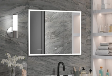 Continent Зеркало с подсветкой Sting White 100х70 см, белое