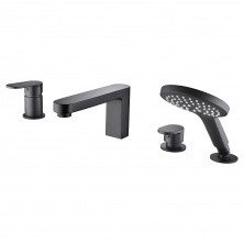 WasserKraft Смеситель на борт ванны Elbe 7455, матовый черный