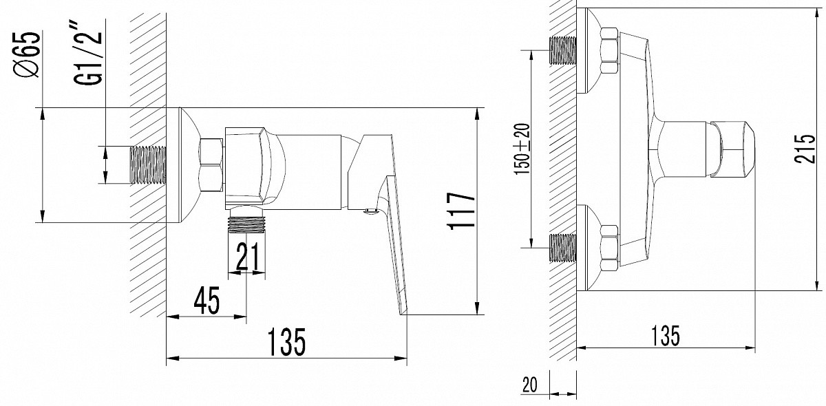 Приобрести смеситель для душа azario castelo 215мм, хром az-vjc338274c