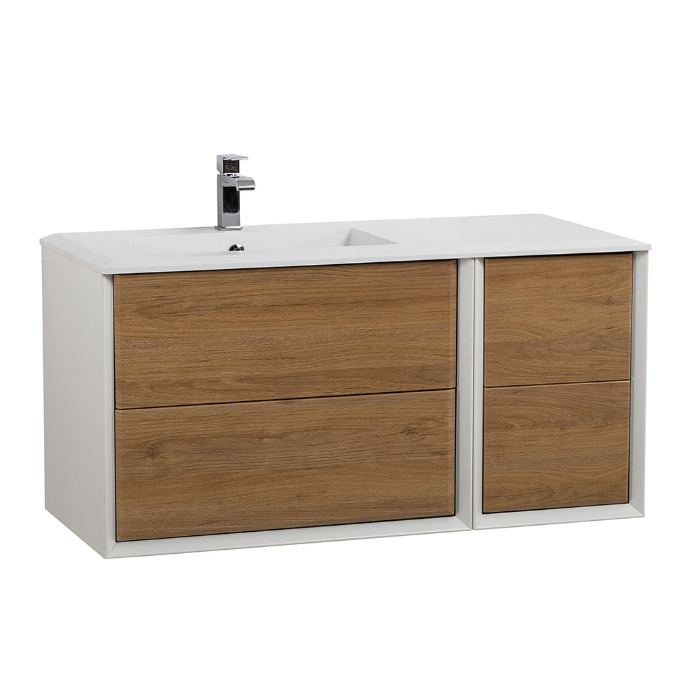 Приобрести cezares тумба подвесная с раковиной bellagio 106 см rovere tabacco, левостороняя, дерево 54716