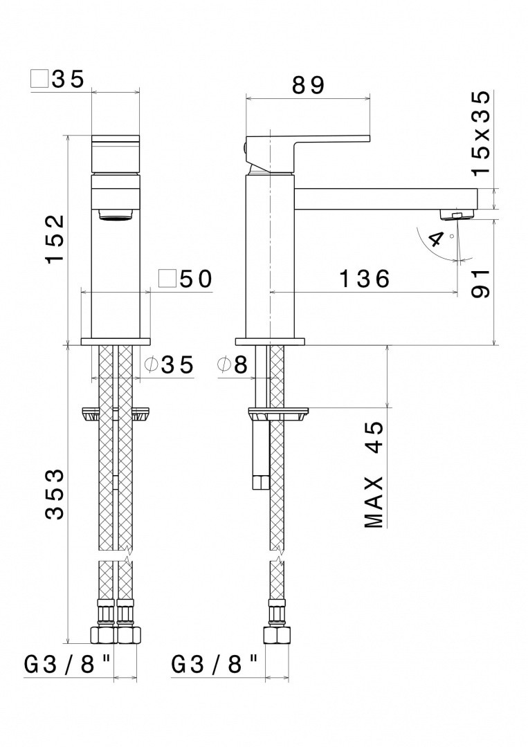 Приобрести kerama marazzi смеситель для раковины futura, черный матовый 66411km.01.093