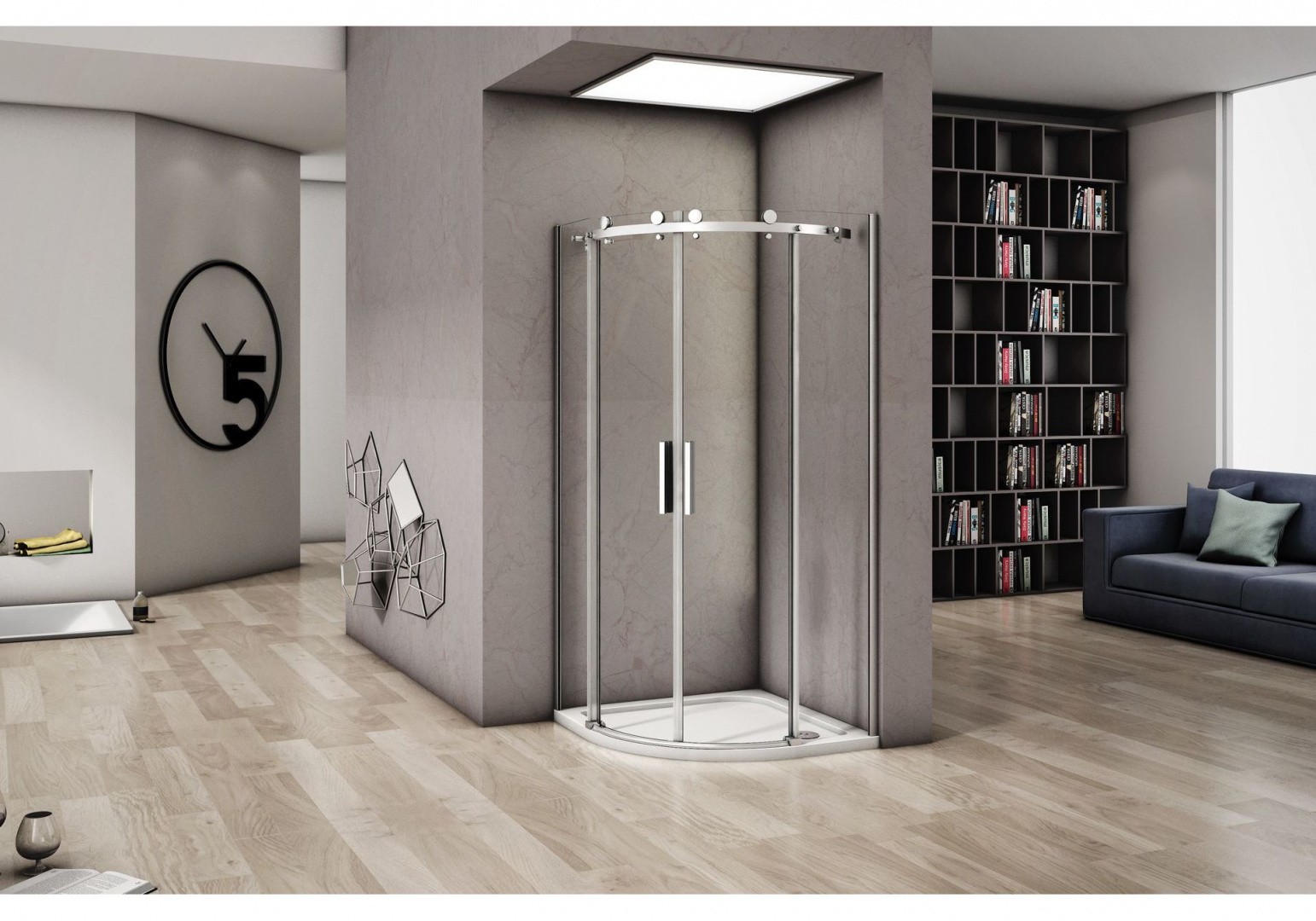 Приобрести ограждение душевое bas altair r-td-90-c-ch 90х90 см