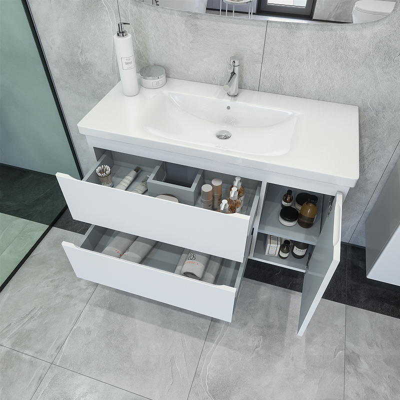 Приобрести caprigo тумба с раковиной подвесная forte 100 см, белая 36115r-sf027