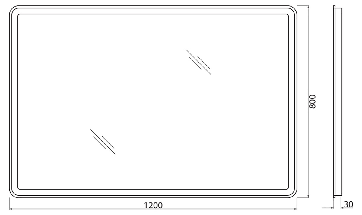Приобрести belbagno зеркало 120х80 см spc-mar-1200-800-led-btn