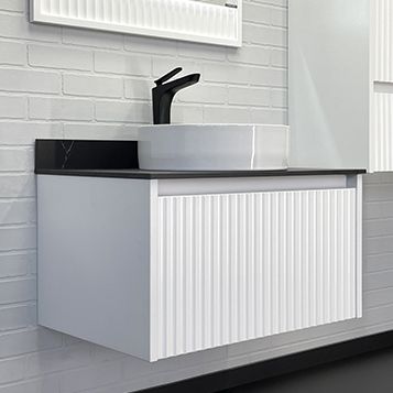 Приобрести сomforty тумба со столешницей и раковиной марсель-75 белая матовая