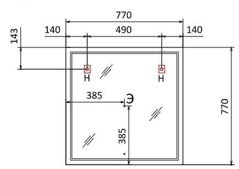 Приобрести jorno зеркало slide 80 см, с подсветкой и часами, белое
