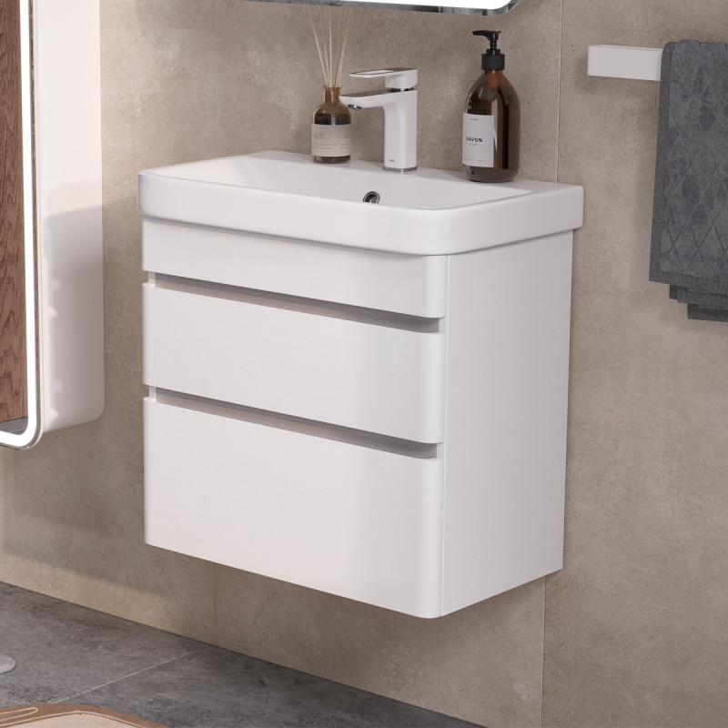 Приобрести equil тумба подвесная с раковиной soldi 70 см, белая tpsoldi70.2y-04