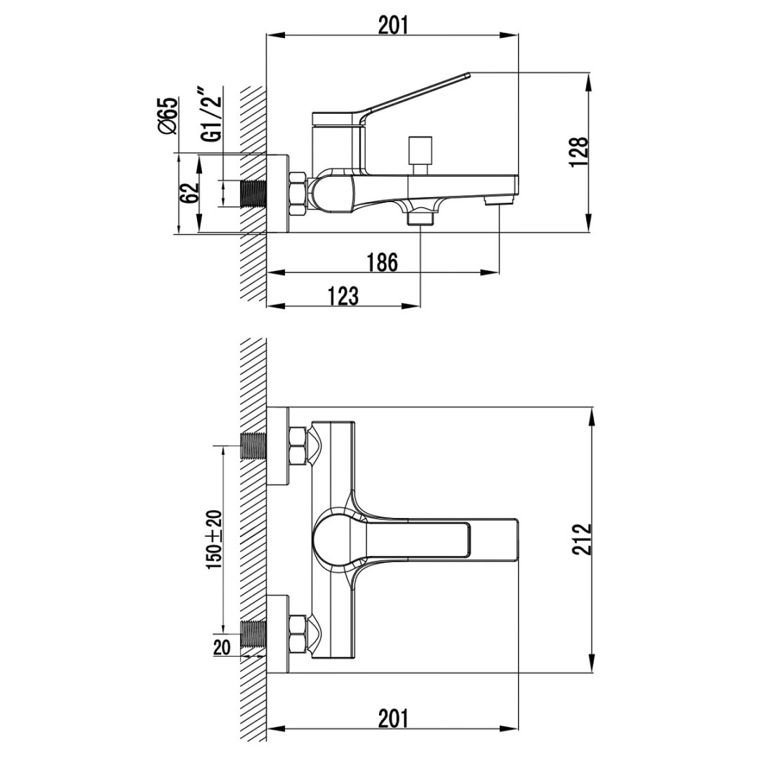 Приобрести azario смеситель для ванны vise с ручным душем, черный az-vsa238330pa