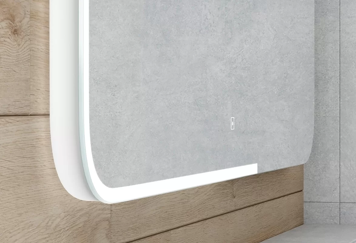 Приобрести continent зеркало с подсветкой raison 80х60 см, белое