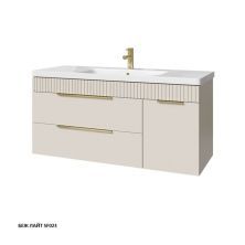 Caprigo Тумба с раковиной MONBAR 120 см, правая, светло бежевая